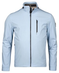 Baileys Uni Color Zip Collar Single Zip Breast Pocket Jack Licht Blauw