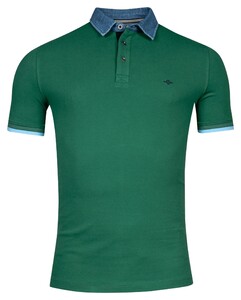 Baileys Uni Denim Collar Piqué Poloshirt Green