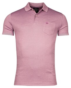 Baileys Uni Melange Two-Tone Piqué Polo Light Framboise