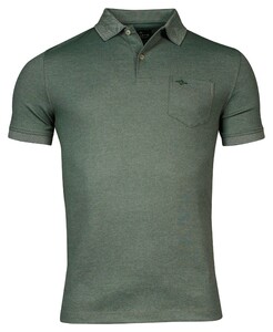 Baileys Uni Melange Two-Tone Piqué Poloshirt Dark Green