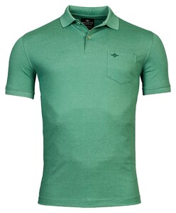 Baileys Uni Melange Two-Tone Piqué Poloshirt Green