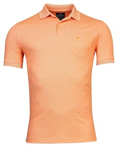 Baileys Uni Melange Two-Tone Piqué Poloshirt Mid Orange