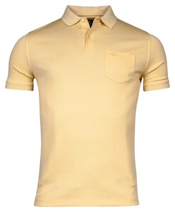 Baileys Uni Melange Two-Tone Piqué Poloshirt Soft Yellow