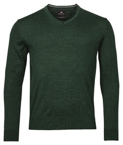 Baileys Uni Merino V-Neck Single Knit Pullover Dark Green