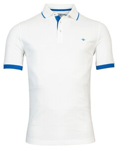 Baileys Uni Pique Contrast Tipping Poloshirt Off White