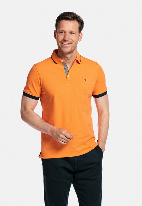 Baileys Uni Piqué Subtle Contrast Polo Mid Orange