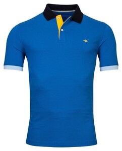 Baileys Uni Pique Subtle Contrast Poloshirt Mid Blue
