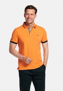 Baileys Uni Piqué Subtle Contrast Poloshirt Mid Orange