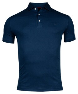 Baileys Uni Subtle Two-Tone Melange Piqué Poloshirt Dark Blue