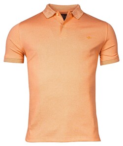 Baileys Uni Subtle Two-Tone Melange Piqué Poloshirt Mid Orange