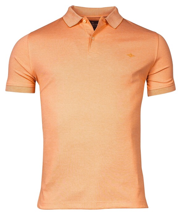 Baileys Uni Subtle Two-Tone Melange Piqué Poloshirt Mid Orange