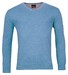Baileys Uni V-Neck Cotton Single Knit Pullover Mid Blue