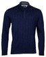 Baileys Uni Zip Stripe Pullover Trui Night Blue