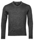 Baileys V-Hals Merinowol Uni Color Single Knit Trui Antraciet