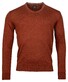 Baileys V-Hals Merinowol Uni Color Single Knit Trui Deep Orange