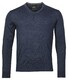 Baileys V-Hals Merinowol Uni Color Single Knit Trui Denim Blue