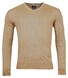 Baileys V-Hals Merinowol Uni Color Single Knit Trui Donker Zand