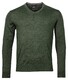 Baileys V-Hals Merinowol Uni Color Single Knit Trui Groen