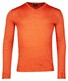 Baileys V-Hals Merinowol Uni Color Single Knit Trui Mid Orange