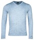 Baileys V-Hals Merinowol Uni Color Single Knit Trui Midden Blauw