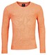 Baileys V-Neck Body And Sleeves Two-Tone Structure Jacquard Trui Mid Orange