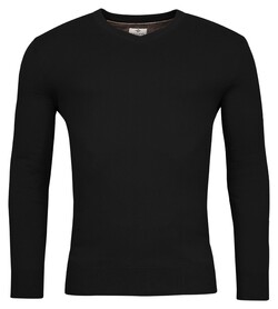 Baileys V-Neck Cotton Cashmere Single Knit Trui Zwart