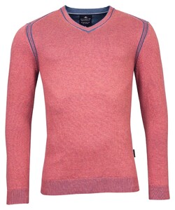Baileys V-Neck Cotton Plated Pullover Faded Rose