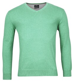 Baileys V-Neck Cotton Uni Pullover Trui Cascade Green