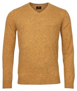 Baileys V-Neck Lambswool Pullover Gold Yellow