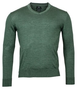 Baileys V-Neck Merino Pullover Single Knit Green