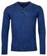 Baileys V-Neck Pullover Lambswool Single Knit Mid Blue