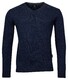 Baileys V-Neck Pullover Lamswol Single Knit Trui Donker Blauw