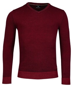 Baileys V-Neck Pullover Plated Knit Trui Rood