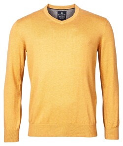 Baileys V-Neck Pullover Single Knit Combed Cotton Gold Yellow