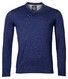 Baileys V-Neck Pullover Single Knit Combed Cotton Jeans Blue