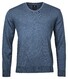 Baileys V-Neck Pullover Single Knit Merino Winter Blue