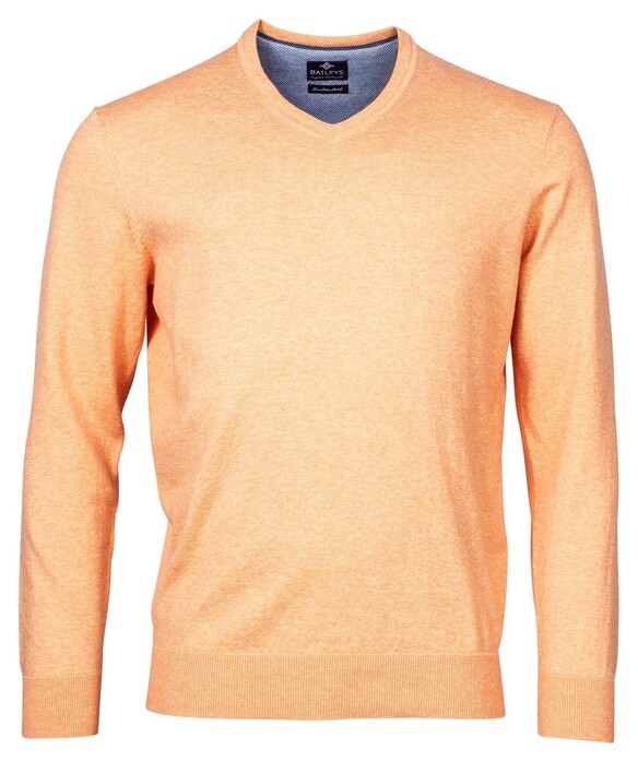 Baileys V-Neck Pullover Single Knit Pima Cotton Coral Reef