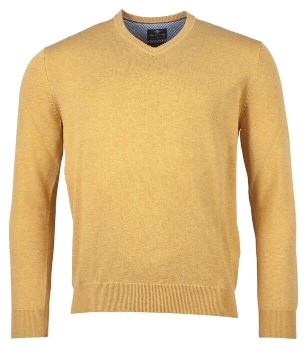 Baileys V-Neck Pullover Single Knit Pima Cotton Yellow