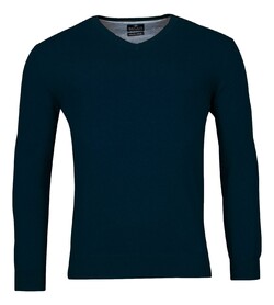 Baileys V-Neck Pullover Single Knit Trui Dark Blue