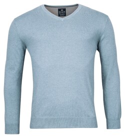 Baileys V-Neck Pullover Single Knit Trui Licht Blauw