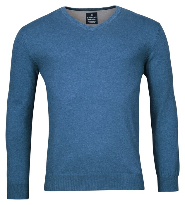 Baileys V-Neck Pullover Single Knit Winter Blue