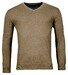 Baileys V-Neck Single Knit Uni Pima Cotton Pullover Dark Sand