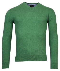 Baileys V-Neck Single Knit Uni Pima Cotton Pullover Green