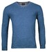 Baileys V-Neck Single Knit Uni Pima Cotton Trui Denim Blue