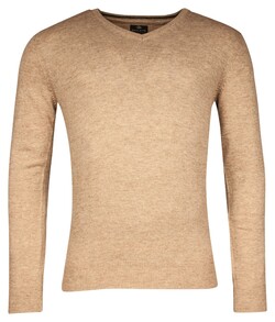 Baileys V-Neck Uni Color Lambswool Pullover Beige