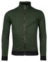 Baileys Yarn Dyed Jacquard Doubleface Interlock Sweat Cardigan Zip Vest Grasgroen