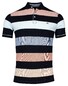 Baileys Yarn Dyed Stripes Two-Tone Piqué Polo Red Earth
