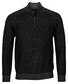 Baileys Zip Allover Cardigan Stitch Plated Pullover Black