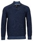 Baileys Zip Allover Cardigan Stitch Plated Pullover Dark Evening Blue