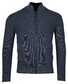 Baileys Zip Allover Structure Knit Cardigan Deep Denim Blue